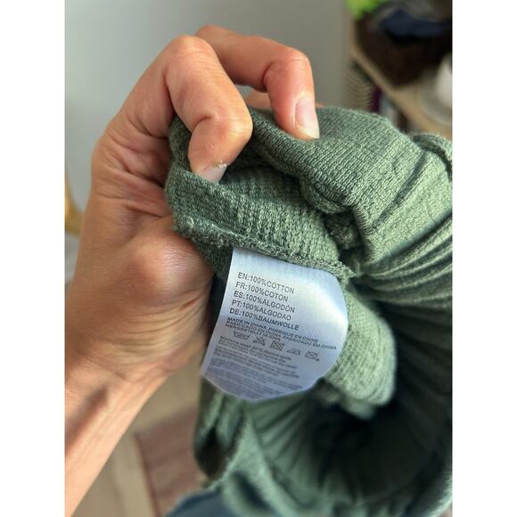 Roxy Women’s Big Wave Knit Romper Short Sleeve Drawstring Waist Pockets Size S - Picture 10 of 10